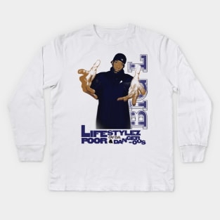 Bootleg Retro Big L Graphic Kids Long Sleeve T-Shirt